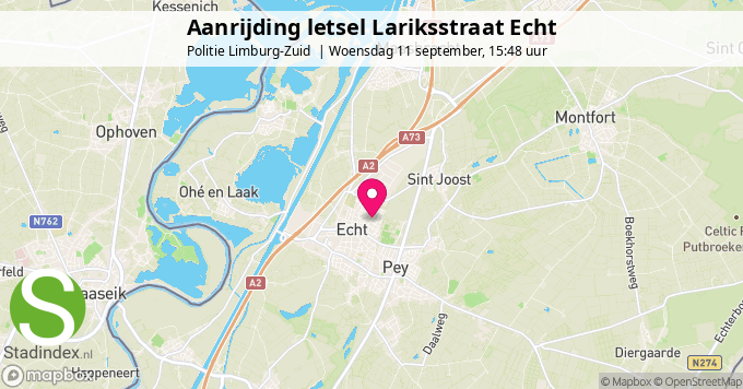 Aanrijding letsel Lariksstraat Echt