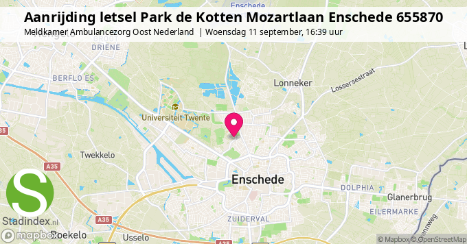 Aanrijding letsel Park de Kotten Mozartlaan Enschede 655870