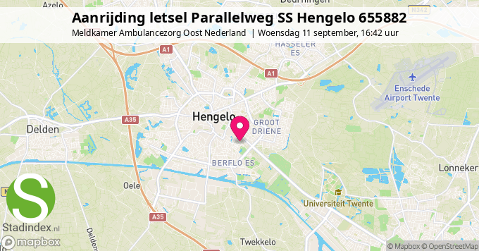 Aanrijding letsel Parallelweg SS Hengelo 655882