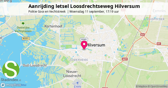 Aanrijding letsel Loosdrechtseweg Hilversum