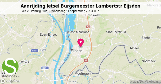 Aanrijding letsel Burgemeester Lambertstr Eijsden