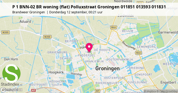 P 1 BNN-02 BR woning (flat) Polluxstraat Groningen 011851 013593 011831