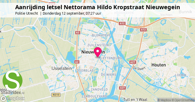 Aanrijding letsel Nettorama Hildo Kropstraat Nieuwegein