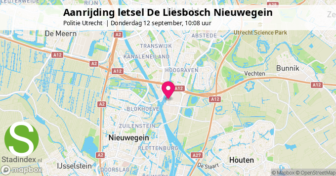 Aanrijding letsel De Liesbosch Nieuwegein