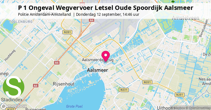 P 1 Ongeval Wegvervoer Letsel Oude Spoordijk Aalsmeer