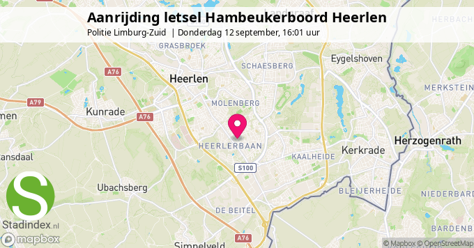 Aanrijding letsel Hambeukerboord Heerlen