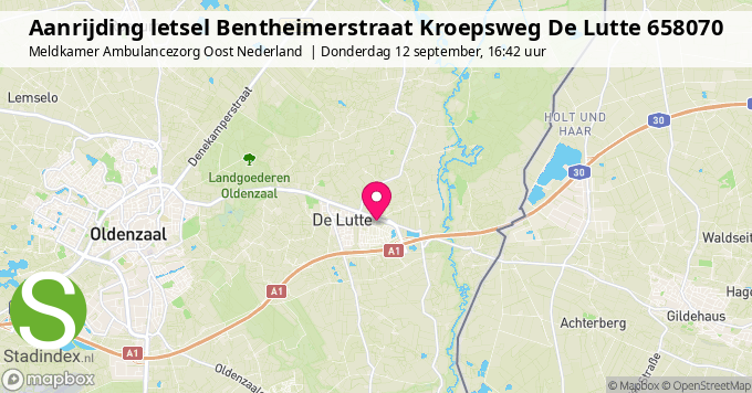 Aanrijding letsel Bentheimerstraat Kroepsweg De Lutte 658070