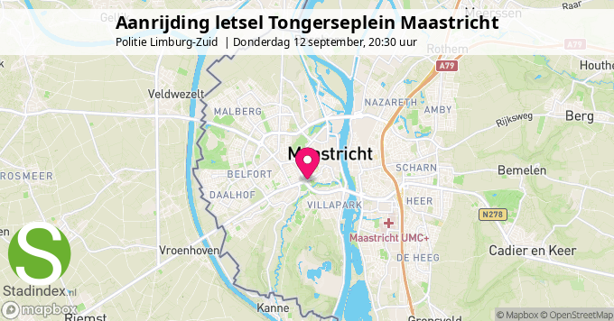 Aanrijding letsel Tongerseplein Maastricht