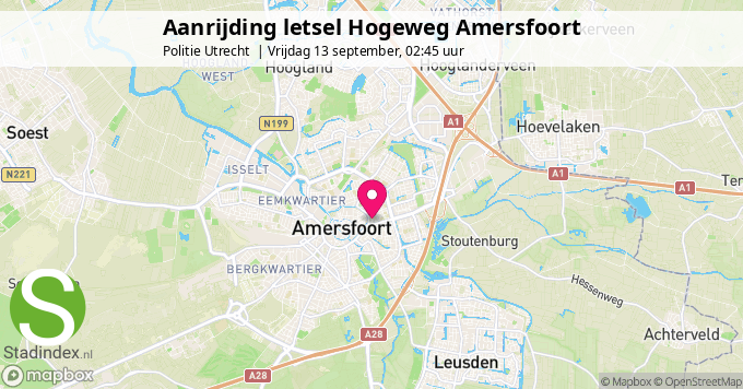 Aanrijding letsel Hogeweg Amersfoort