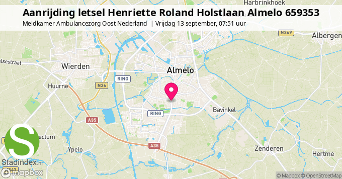 Aanrijding letsel Henriette Roland Holstlaan Almelo 659353