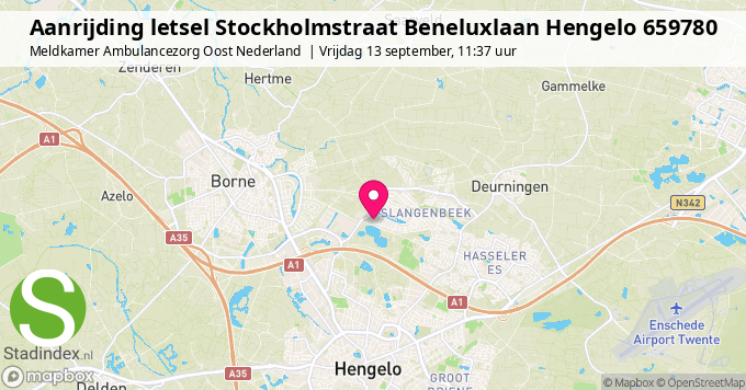 Aanrijding letsel Stockholmstraat Beneluxlaan Hengelo 659780