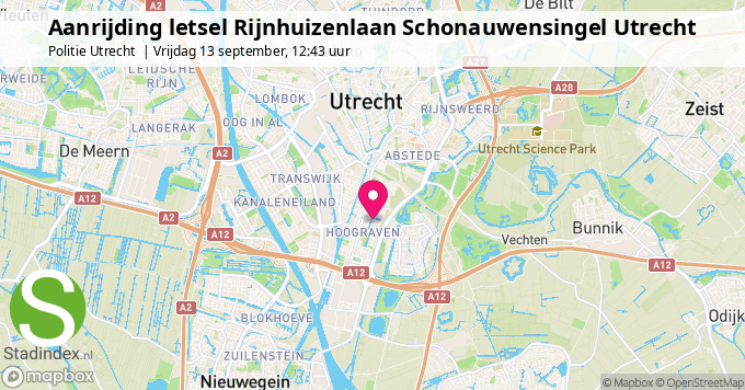 Aanrijding letsel Rijnhuizenlaan Schonauwensingel Utrecht