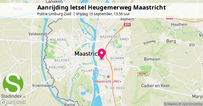 Aanrijding letsel Heugemerweg Maastricht