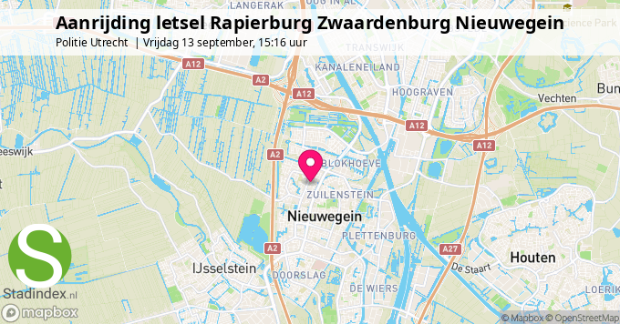 Aanrijding letsel Rapierburg Zwaardenburg Nieuwegein