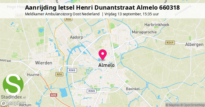 Aanrijding letsel Henri Dunantstraat Almelo 660318