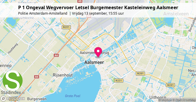 P 1 Ongeval Wegvervoer Letsel Burgemeester Kasteleinweg Aalsmeer