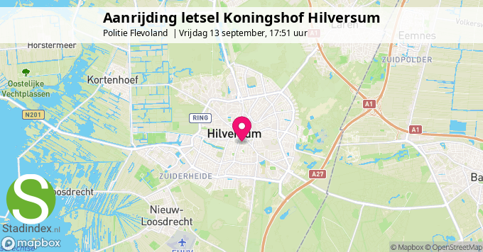 Aanrijding letsel Koningshof Hilversum