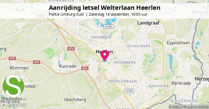 Aanrijding letsel Welterlaan Heerlen