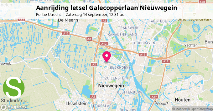 Aanrijding letsel Galecopperlaan Nieuwegein