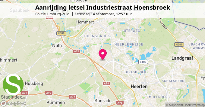 Aanrijding letsel Industriestraat Hoensbroek