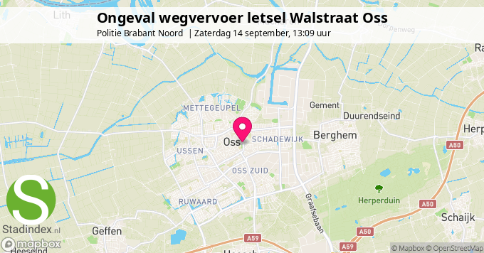 Ongeval wegvervoer letsel Walstraat Oss