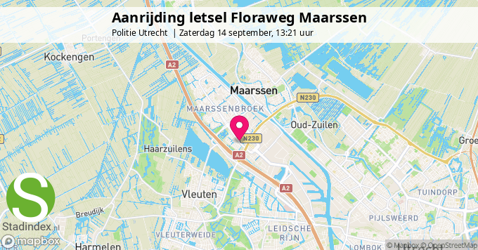 Aanrijding letsel Floraweg Maarssen