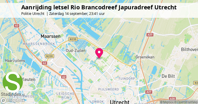 Aanrijding letsel Rio Brancodreef Japuradreef Utrecht