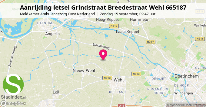 Aanrijding letsel Grindstraat Breedestraat Wehl 665187