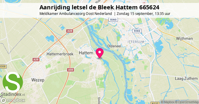 Aanrijding letsel de Bleek Hattem 665624