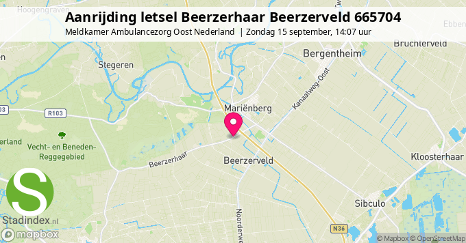 Aanrijding letsel Beerzerhaar Beerzerveld 665704