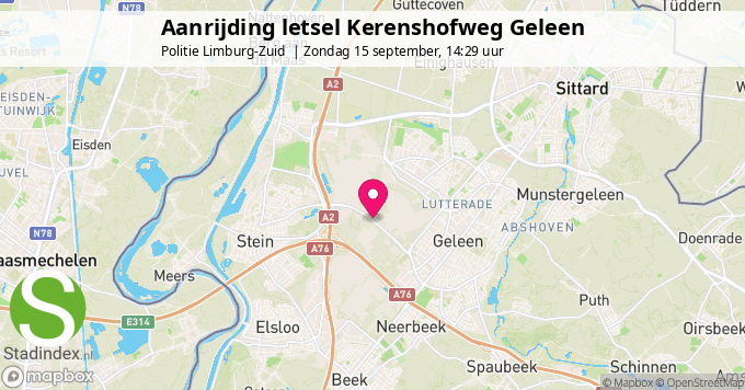 Aanrijding letsel Kerenshofweg Geleen