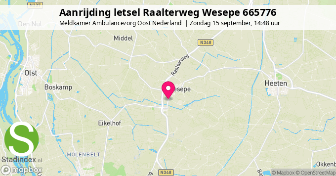 Aanrijding letsel Raalterweg Wesepe 665776