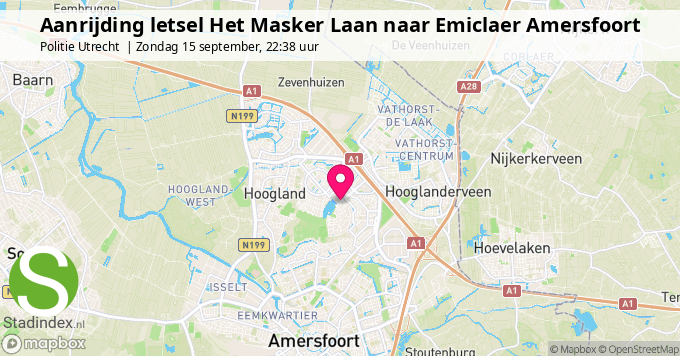 Aanrijding letsel Het Masker Laan naar Emiclaer Amersfoort