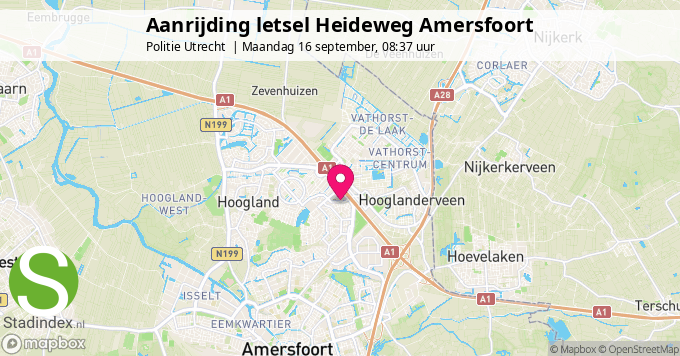 Aanrijding letsel Heideweg Amersfoort