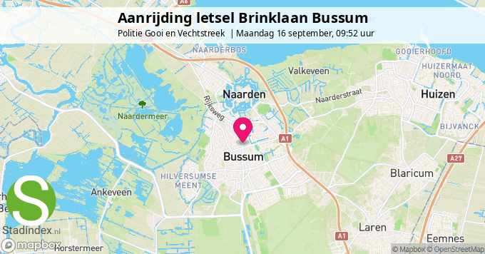 Aanrijding letsel Brinklaan Bussum