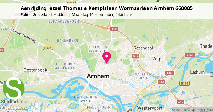 Aanrijding letsel Thomas a Kempislaan Wormserlaan Arnhem 668085