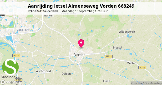 Aanrijding letsel Almenseweg Vorden 668249