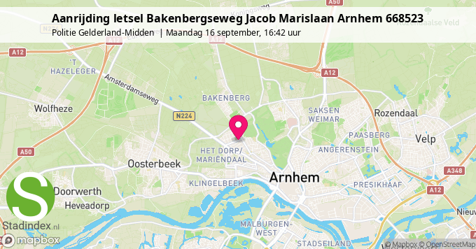 Aanrijding letsel Bakenbergseweg Jacob Marislaan Arnhem 668523