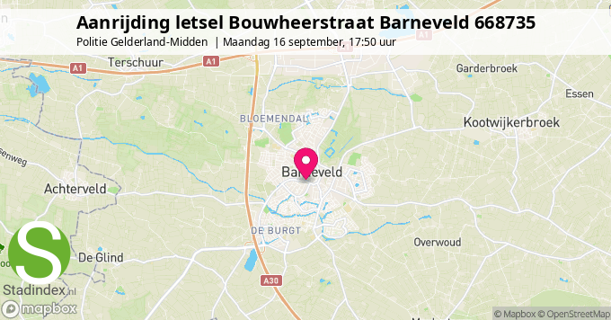 Aanrijding letsel Bouwheerstraat Barneveld 668735