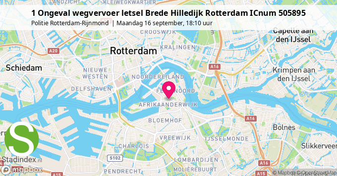 1 Ongeval wegvervoer letsel Brede Hilledijk Rotterdam ICnum 505895