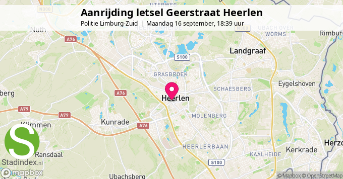 Aanrijding letsel Geerstraat Heerlen