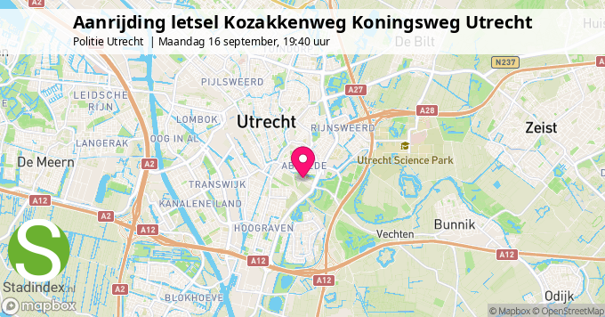 Aanrijding letsel Kozakkenweg Koningsweg Utrecht