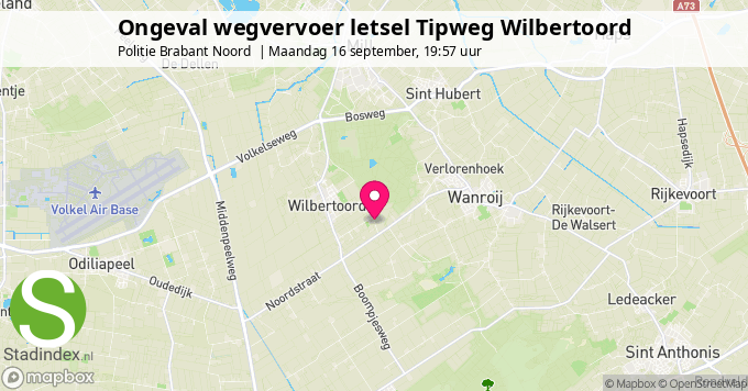 Ongeval wegvervoer letsel Tipweg Wilbertoord