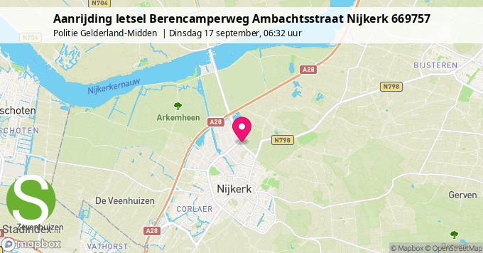 Aanrijding letsel Berencamperweg Ambachtsstraat Nijkerk 669757