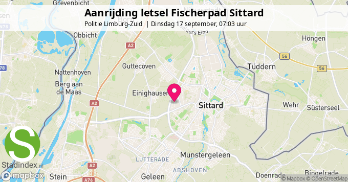 Aanrijding letsel Fischerpad Sittard