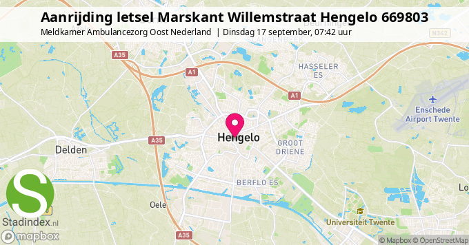 Aanrijding letsel Marskant Willemstraat Hengelo 669803