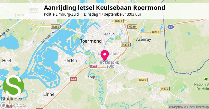 Aanrijding letsel Keulsebaan Roermond