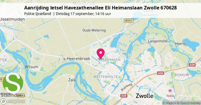 Aanrijding letsel Havezathenallee Eli Heimanslaan Zwolle 670628