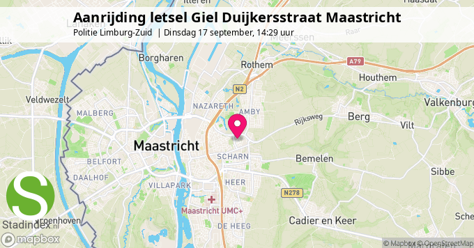 Aanrijding letsel Giel Duijkersstraat Maastricht