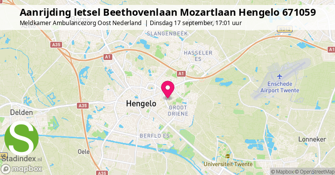 Aanrijding letsel Beethovenlaan Mozartlaan Hengelo 671059